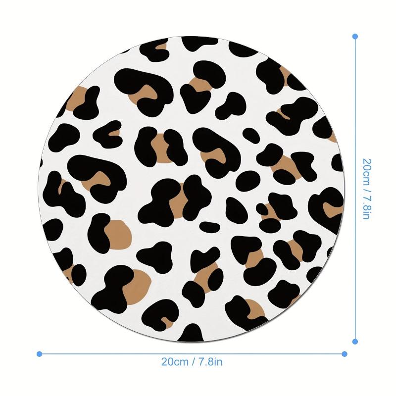Animal Textures Round Mousepad for Women Girls