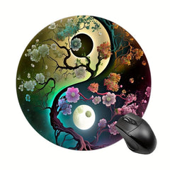 Taiji Landscapes Gaming Mouse Pad Round Non-slip Rubber Mouse Mat