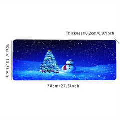 Christmas Snowflake Tree Snowman Large Gaming Mousepad