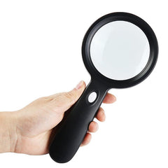 10X Hand Held Large Reading Magnifying Glass with 12 LED Light