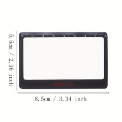 Credit Card Size Magnifier 8.5x Magnification Fresnel Lens