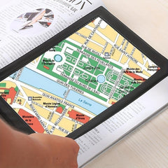 3X Handheld Flat Bookmark Magnifier Ultra Thin Lens for Reading