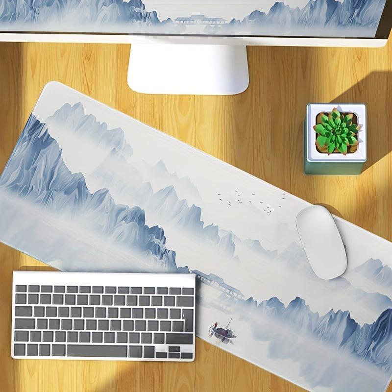 Large Landscape Pattern E-sports Mouse Pad Thick Stitched Edge Anti-slip Mat