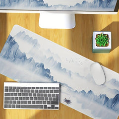 Large Landscape Pattern E-sports Mouse Pad Thick Stitched Edge Anti-slip Mat