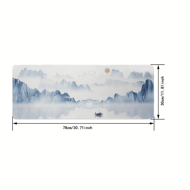 Large Landscape Pattern E-sports Mouse Pad Thick Stitched Edge Anti-slip Mat