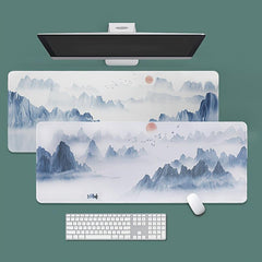 Large Landscape Pattern E-sports Mouse Pad Thick Stitched Edge Anti-slip Mat