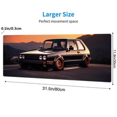 Car Pattern Non-slip Extended Gaming Mouse Pad for Office Home Computer Laptop
