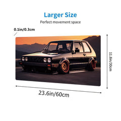 Car Pattern Non-slip Extended Gaming Mouse Pad for Office Home Computer Laptop