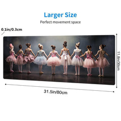Ballet Girl Pattern Mouse Pad Extended Gaming Desktop Pad