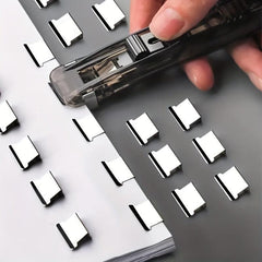 50 Pcs Reusable Portable Paper Clam Clip Dispenser Refill Clips