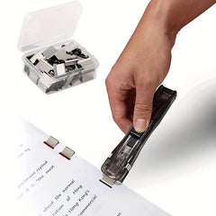 50 Pcs Reusable Portable Paper Clam Clip Dispenser Refill Clips
