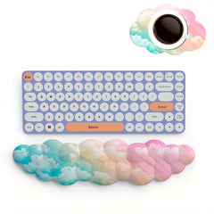 Ergonomic Memory Foam Mouse Pad Wrist Support with Coasters