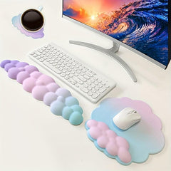 Ergonomic Memory Foam Mouse Pad Wrist Support with Coasters