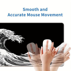 Sea Wave Large Gaming Mouse Pad Extended Desk Mat Non-slip Washable Rubber