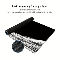 Sea Wave Large Gaming Mouse Pad Extended Desk Mat Non-slip Washable Rubber