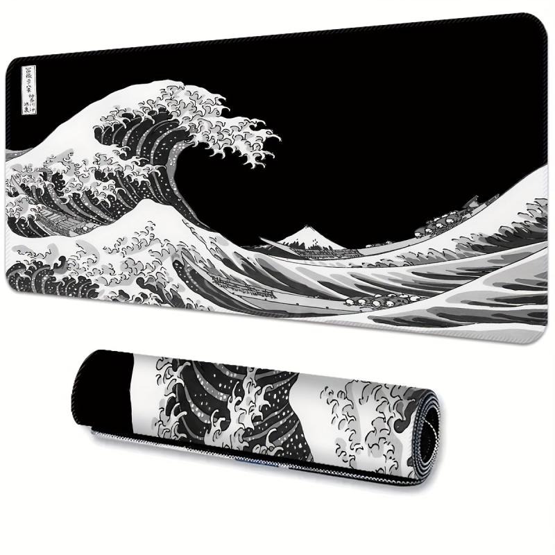 Sea Wave Large Gaming Mouse Pad Extended Desk Mat Non-slip Washable Rubber