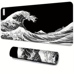 Sea Wave Large Gaming Mouse Pad Extended Desk Mat Non-slip Washable Rubber