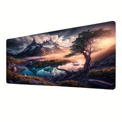 Large Snow Mountain Desk Mat Gaming Mouse Pad Non Slip