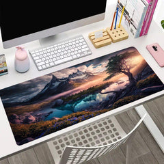 Large Snow Mountain Desk Mat Gaming Mouse Pad Non Slip