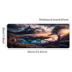 Large Snow Mountain Desk Mat Gaming Mouse Pad Non Slip