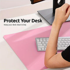Large Leather Desk Mat Waterproof Non-slip for Office and Home
