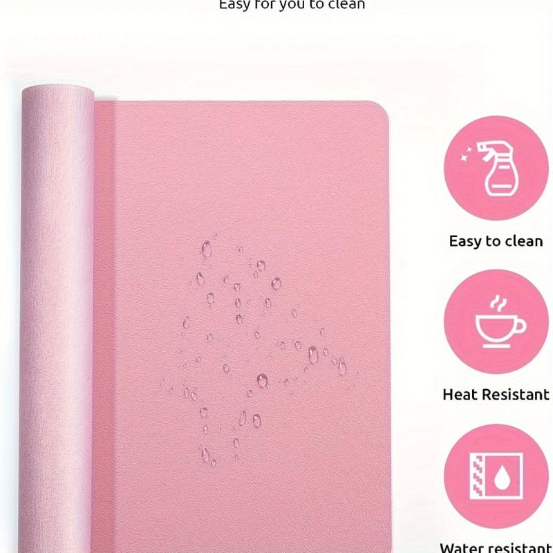 Large Leather Desk Mat Waterproof Non-slip for Office and Home