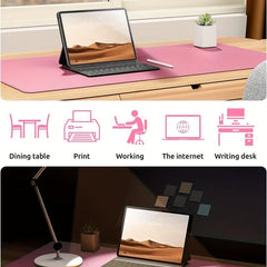Large Leather Desk Mat Waterproof Non-slip for Office and Home