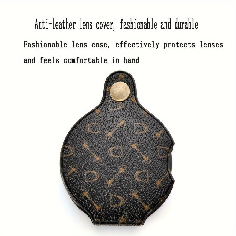 15x High Magnification Portable Leather Case Magnifying Glass