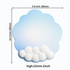 Gradient Cloud Wristrest Guard Mouse Pad