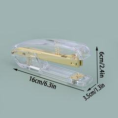 Transparent Golden Office Binding Stapler