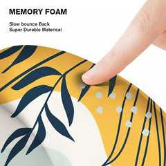 Tropical Plant Geometric Graphic Wrist Rubber Mouse Pad for Laptop