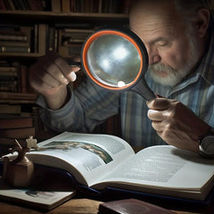 10X Handheld Magnifying Glass 75mm Shatterproof Reading Magnifier