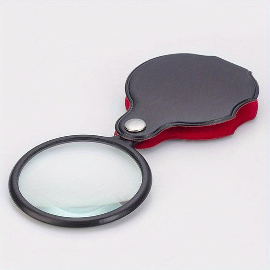 50mm Mini Leather Magnifying Glass for Easy Reading