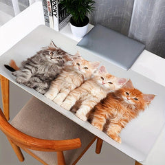 Kittens Mouse Pad Gaming Accessories Non Slip Lock Edge Keyboard Mat
