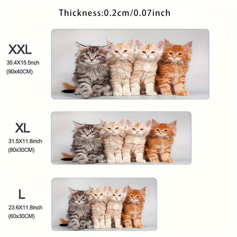 Kittens Mouse Pad Gaming Accessories Non Slip Lock Edge Keyboard Mat