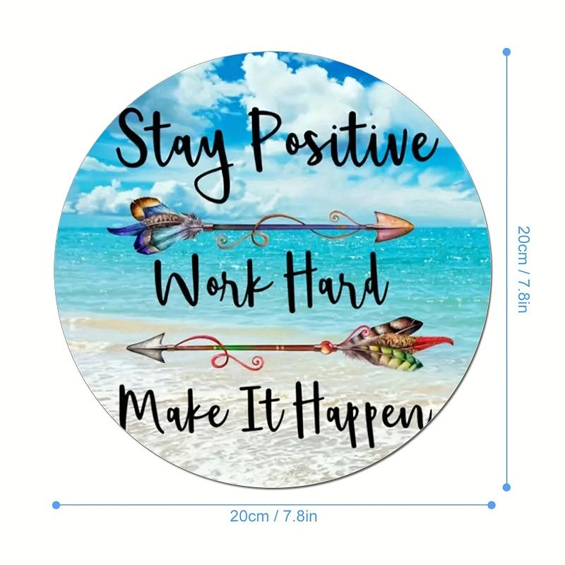 Gaming Mouse Pad for Women Round Non-slip Mouse Mat Quote 7.8x0.12in