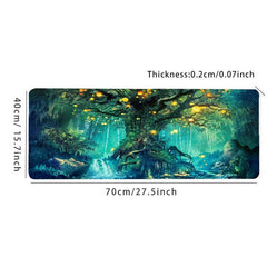 Fluorescent Tree Large Gaming Mousepad Anti Slip Office Mouse Pad