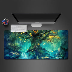 Fluorescent Tree Large Gaming Mousepad Anti Slip Office Mouse Pad