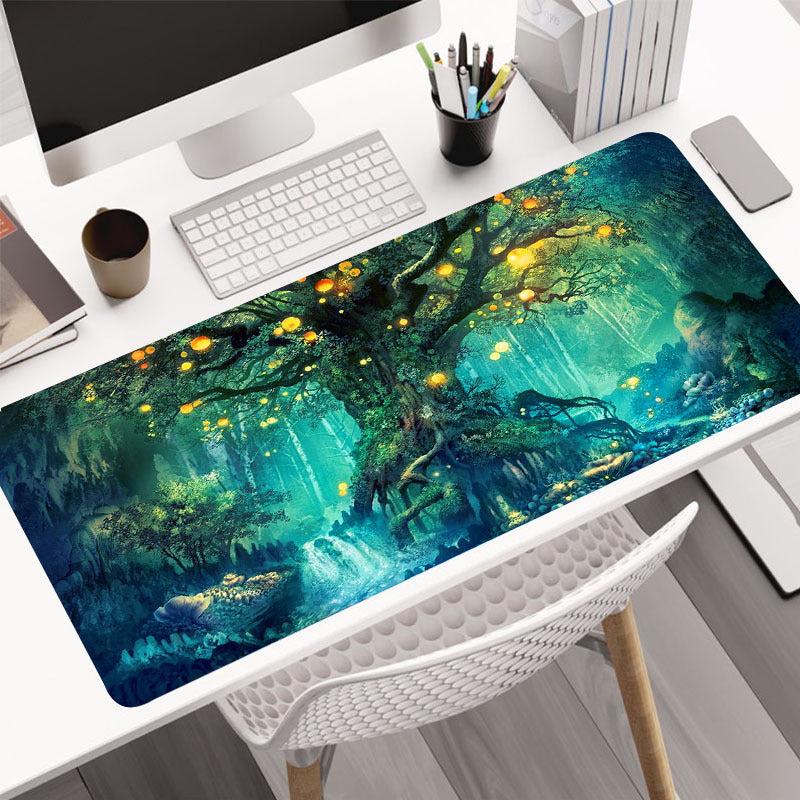 Fluorescent Tree Large Gaming Mousepad Anti Slip Office Mouse Pad