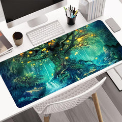 Fluorescent Tree Large Gaming Mousepad Anti Slip Office Mouse Pad