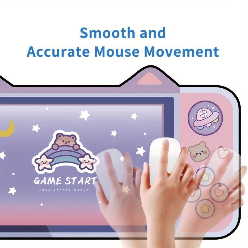 Cat Ears Large E-sports Mouse Pad Anti-slip Washable Rubber Mat