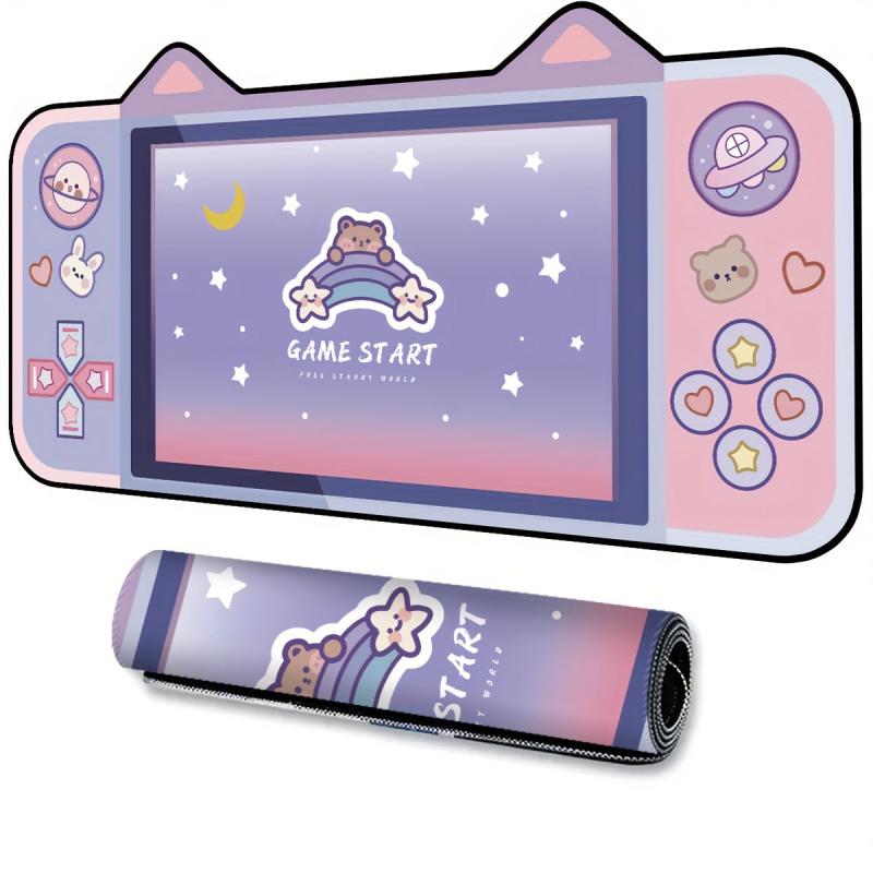 Cat Ears Large E-sports Mouse Pad Anti-slip Washable Rubber Mat