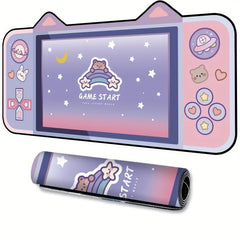 Cat Ears Large E-sports Mouse Pad Anti-slip Washable Rubber Mat