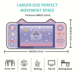 Cat Ears Large E-sports Mouse Pad Anti-slip Washable Rubber Mat