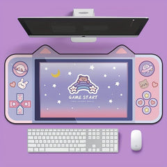 Cat Ears Large E-sports Mouse Pad Anti-slip Washable Rubber Mat