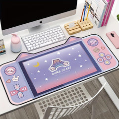 Cat Ears Large E-sports Mouse Pad Anti-slip Washable Rubber Mat