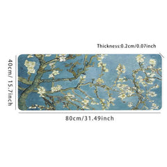 Artistic Flowers Large Mousepad HD Keyboard Pad Mouse Mat