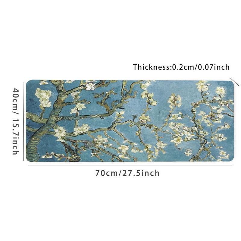 Artistic Flowers Large Mousepad HD Keyboard Pad Mouse Mat