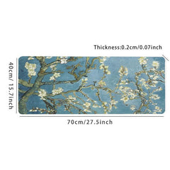 Artistic Flowers Large Mousepad HD Keyboard Pad Mouse Mat