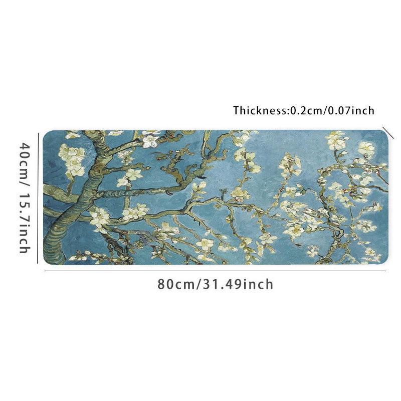 Artistic Flowers Large Mousepad HD Keyboard Pad Mouse Mat